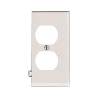 Leviton PSE8-I Receptacle Sectional Wallplate, 1 -Gang, Thermoplastic Nylon, Ivory, Surface Mounting 