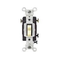 Leviton C21-05503-LHI Toggle Switch, 15 A, 120 V, Thermoplastic Housing Material, Ivory 