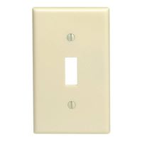 Leviton M25-86001-IMP Wallplate, 4-1/2 in L, 2-3/4 in W, 1 -Gang, Thermoset, Ivory, Smooth 