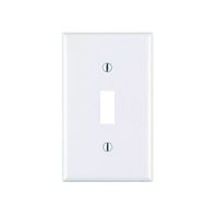 Leviton M56-78001-TMP Wallplate, 4-1/2 in L, 2-3/4 in W, 1 -Gang, Thermoset, Light Almond, Smooth 