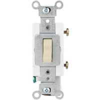 Leviton S07-CS120-2IS Toggle Switch, 20 A, 120/277 V, Screw, Side Wired Terminal, Thermoplastic Housing Material 
