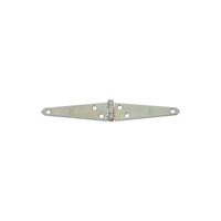 National Hardware N127-514 Strap Hinge, 1-1/4 in W Frame Leaf, 0.056 in Thick Leaf, Steel, Zinc, Fixed Pin, 8 lb 