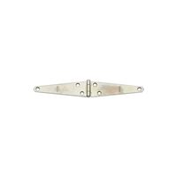 National Hardware N127-605 Strap Hinge, 1-1/2 in W Frame Leaf, 0.072 in Thick Leaf, Steel, Zinc, Fixed Pin 