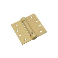 National Hardware N184-580 Spring Hinge, 4 in H Frame Leaf, Cold Rolled Steel, Brass, Removable Pin, Wall Mounting 
