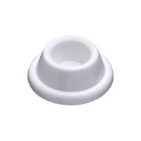 National Hardware N215-897 Door Stop, 1.9 in Dia Base, 0.72 in Projection, Plastic, White 