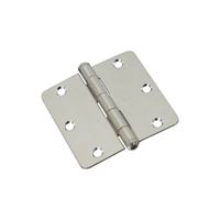 National Hardware N225-946 Door Hinge, 3-1/2 in H Frame Leaf, Stainless Steel, Stainless Steel, Full-Mortise Mounting 