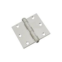 National Hardware N276-980 Door Hinge, 3 in W Frame Leaf, Stainless Steel, Stainless Steel, Non-Rising, Removable Pin 