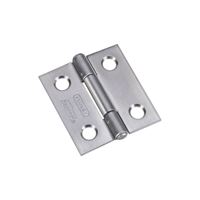 National Hardware N348-979 Narrow Hinge, 1-1/2 in W Frame Leaf, 0.045 in Thick Frame Leaf, Stainless Steel, 7 lb 
