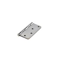 National Hardware N830-183 Door Hinge, 4 in H Frame Leaf, Steel, Polished Chrome, Non-Rising, Removable Pin, 50 lb 
