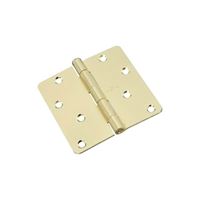 National Hardware N830-210 Door Hinge, 4 in H Frame Leaf, Cold Rolled Steel, Polished Brass, Non-Rising, Removable Pin 