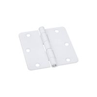 National Hardware N830-218 Door Hinge, 3-1/2 in H Frame Leaf, Steel, White, Non-Rising, Removable Pin, 50 lb 