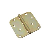 National Hardware N830-261 Door Hinge, 4 in H Frame Leaf, Steel, Brass, Non-Rising, Removable Pin, Full-Mortise Mounting 