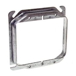 Raco 8781 Device and Tile Cover, 4 in L, 4 in W, Square, Galvanized Steel, Gray 