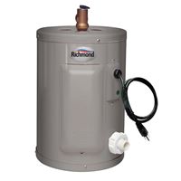 Richmond Essential Series 6EP2-1 Electric Water Heater, 120 V, 1440 W, 2.5 gal Tank, Wall Mounting, Stainless Steel 